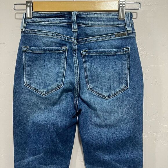 Kancan Jeans Blue denim Distressed Skinny Moto Stretch 1/24 - Picture 5 of 6